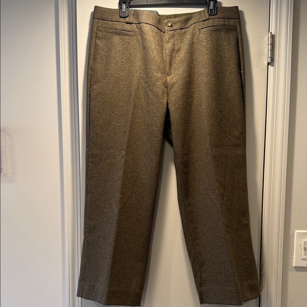 Banana Republic Olive Cropped Dress Pants